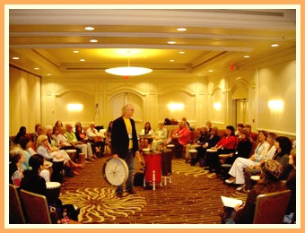 Stephen Dolle facilitating a Drum Circle in 2010 at the Hyat Hotel in Irvine, CA.